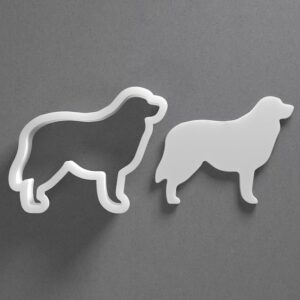 Black Australian Shepherd Dog Cookie Cutter Set Mini to Large Size Dog Breed Shape Polymer Clay Jewelry Earring Cutter Tool for Handmade Accessories Baking Fondant Craft Mirrored Pair D