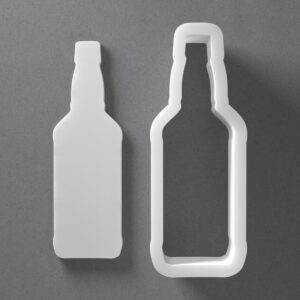 Black Whiskey Bottle Cookie Cutter From Mini To Large Whisky Beverage Shape Polymer Clay Jewelry Earring Cutter Tool Mirrored Pair Set cookie Baking Fondant Biscuit Craft Art
