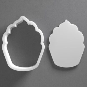 Black Cupcake Cookie Cutter From Mini To Large Cup Cake Food Shape Polymer Clay Jewelry Earring Cutter Tool Mirrored Pair Set cookie Baking Fondant Biscuit Craft Modeling Art