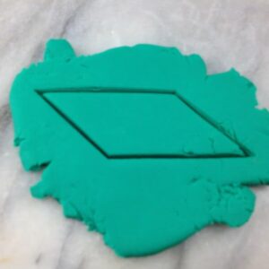 Black Rhombus Cookie Cutter Outline Sharp Edges Cookie Geometric Shape Party Celebration Baking Tool for Cookies Fondant Sandwich Cheese Kids Crafts Decorations