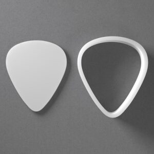 Black cookie Guitar Pick Musician Cookie Cutter Set for Polymer Clay Jewelry Earrings Electric Guitar Biscuit Fondant Craft Tool Mirrored Pair Suitable Mini Medium Large Sizes