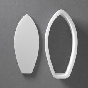 Black Surfboard Cookie Cutter Mini To Large cookie Surf Board Shape Polymer Clay Jewelry And Earring Cutter Tool Mirrored Pair Set For Beach Themed Crafting Baking And DIY Projects