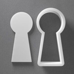 Keyhole Cookie Cutter Key Hole Shape cookie Baking Tool for Cookies Biscuits Fondant Dough Clay Jewelry Making Earring Craft Decorating Housewarming Party Baking and Daily Home Use