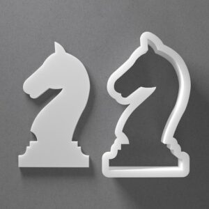 Black Knight Chess Piece Cookie Cutter From Mini To Large Shape Polymer Clay Jewelry Earring Cutter Tool Mirrored Pair Set cookie Baking Fondant Biscuit Craft Modeling Art