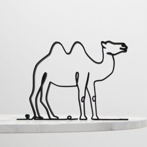 Camel Inspired Line Art Figure Plastic Minimal Desert Decor Statue for Home Office Desk Shelf Modern Interior Art Gift for Daily Styling India