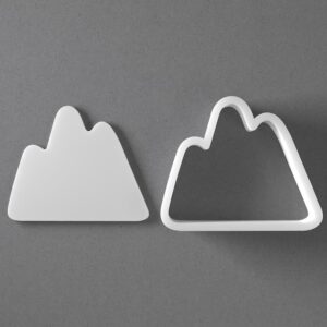 Black Mountain Range Cookie Cutter Set Mini to Large Size Rounded Peak Shape Polymer Clay Jewelry Earring Cutter Tool for Handmade Accessories Baking Fondant Craft Mirrored Pair Design