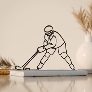 NHL Ice Hockey Inspired Line Art Figure Plastic Minimal Sports Decor Statue for Home Office Desk Shelf Modern Interior Art Gift Daily Motivation India
