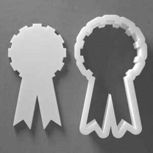 Black Award Ribbon Cookie Cutter From Mini To Large Shape Polymer Clay Jewelry Earring Cutter Tool Mirrored Pair Set cookie Baking Fondant Biscuit Craft Art