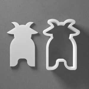 Black Stylized Goat Cookie Cutter Mini to Large Farm Animal Shape for Polymer Clay Jewelry Earring Making Mirrored Pair Set cookie Craft Tool India