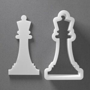 Black Queen Chess Piece Cookie Cutter Mini To Large cookie Polymer Clay Jewelry And Earring Cutter Tool Mirrored Pair Set For Crafting Baking DIY Chess Themed Projects