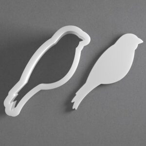 Black Canary Bird Cookie Cutter Animal Shape for Baking Fondant Biscuit Clay Jewelry Earrings Craft Tool Mirrored Pair Set Reusable Kitchen Party Decor Gift