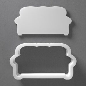Black Sofa Cookie Cutter From Mini To Large Couch Furniture Shape Polymer Clay Jewelry Earring Cutter Tool Mirrored Pair Set cookie Baking Fondant Biscuit Craft Modeling Art