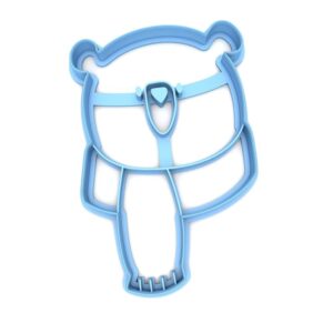 Cute Bear with Scarf Cookie Cutter Cookie - Suitable Size - Made in India - Perfect for Winter, Christmas, and Animal-Themed Parties - Durable Cookie Cutter for Shaping Cookies, Fonda