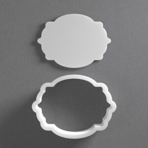Plaque Cookie Cutter Ornament Frame Shape Baking Tool for Cookies Biscuits Fondant Dough Clay Jewelry Making Earring Craft Decorating Party Baking and Daily Home Use