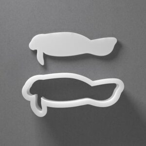 Black Manatee Cookie Cutter Set Mini to Large Size Ocean Sea Animal Shape cookie Polymer Clay Jewelry Earring Cutter Tool for Handmade Accessories Baking Fondant Craft Mirrored Pair