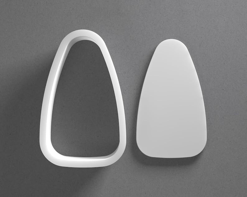 Black Tall Rounded Triangle Cookie Cutter From Mini To Large Polymer Clay Jewelry And Earring Cutter Tool Mirrored Pair Set For Earrings Pendants Crafts Baking Shapes