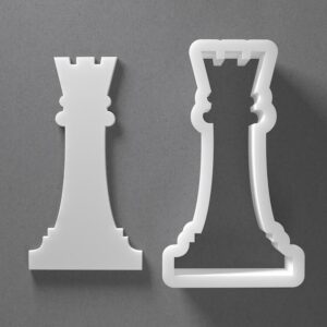 Black Rook Chess Piece Cookie Cutter From Mini To Large Shape Polymer Clay Jewelry Earring Cutter Tool Mirrored Pair Set cookie Baking Fondant Biscuit Craft Modeling Art