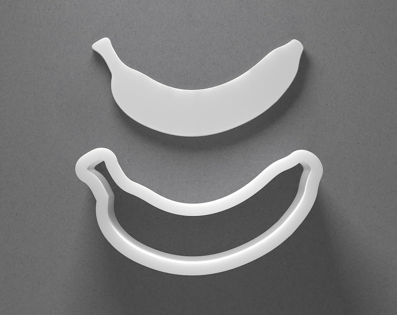 Black Banana Cookie Cutter Mini to Large Curved Fruit Food Shape for Polymer Clay Jewelry Earring Making Mirrored Pair Set cookie Craft Tool for Creative Clay Projects India