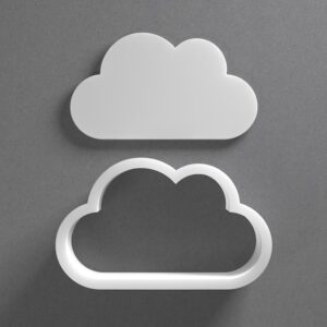 Simple Cloud Cookie Cutter Fluffy Cloud Shape Baking Tool for Cookies Biscuits Fondant Dough Clay Jewelry Making Earring Craft Decorating Party Baking and Daily Home Use
