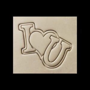 Black I Love You I Heart You Cookie Cutter Cookie India Valentines Theme Biscuit Cutter for Anniversary Baking Wedding Treats Romantic Party Cookies Love Message Desserts Engagement