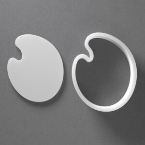 Black Paint Palette Cookie Cutter Mini to Large Artist Palette Shape for Polymer Clay Jewelry Earring Making Mirrored Pair Set cookie Craft Tool India