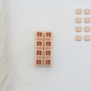 Slab Square Earring Cutter for Polymer Clay Jewelry Making Multi-Cut Clay Earring Cutter Tool for Geometric Square Earring Designs Clay Craft Supply for Handmade Trendy Jewelry
