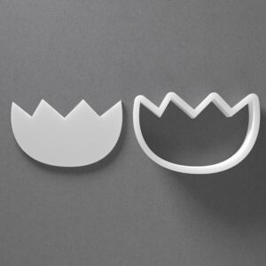 Black Broken Egg Or Tulip Flower Cookie Cutter Mini To Large cookie Eggshell Shape Polymer Clay Jewelry And Earring Cutter Tool Mirrored Pair Set For Spring Crafting Baking And DIY Pro