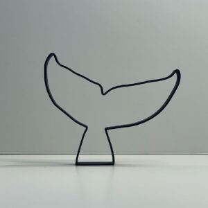 Minimalist Whale Tail Art Sculpture India Statue, Unique Nature Inspired Gift Idea for Home Office Shelf Decor, Stylish Abstract 3D Printed Art Perfect for Modern Spaces
