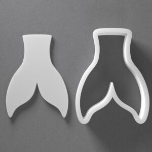 Black cookie Fish Tail Cookie Cutter Ocean Sea Shape for Polymer Clay Jewelry Earrings Biscuit Fondant Craft Tool Mirrored Pair Suitable for Mini Medium Large Use
