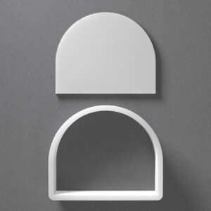 Black Short Alabaster Window Cookie Cutter Mini To Large cookie Arch Shape Polymer Clay Jewelry And Earring Cutter Tool Mirrored Pair Set For Architectural Crafting Baking And DIY Proj