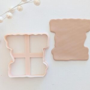 Happy New Year Plaque Cookie Cutter for Festive Baking and Decorating Fondant Biscuit Dough Cutter for New Year Party Polymer Clay Crafts DIY Holiday Projects and Handmade Gift