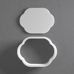 Black cookie Plaque Cookie Cutter Ornament Frame Shape for Polymer Clay Jewelry Earrings Biscuit Fondant Craft Tool Mirrored Pair Suitable for Mini Medium Large Use