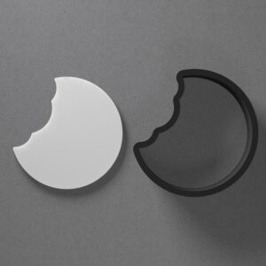 Bitten Cookie Cookie Polymer Clay Cutter with Sharp Tapered Edge for Jewelry Making, Mini Stud Earrings, Pendant Sets, Earring Crafting Tool, Cookie Cutter for Clay and Dough Shaping