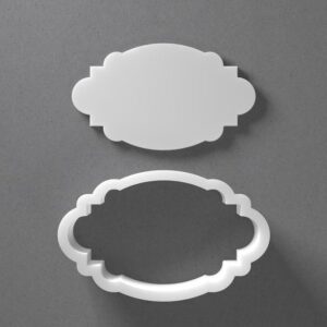 Plaque Cookie Cutter Ornament Frame Shape cookie Baking Tool for Cookies Biscuits Fondant Dough Clay Jewelry Making Earring Craft Decorating Party Baking and Daily Home Use