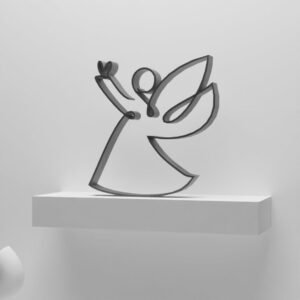 Minimalist India Statue Christmas Angel Sculpture Unique Figurine Home Office Decor Shelf Display Spiritual Art Perfect Present for Festive Decoration and Peaceful ambience