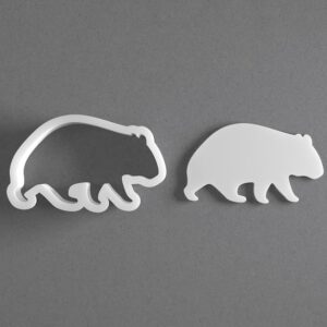 Black Wombat Cookie Cutter Mini To Large cookie Animal Shape Polymer Clay Jewelry And Earring Cutter Tool Mirrored Pair Set For Wildlife Crafting Baking And DIY Projects