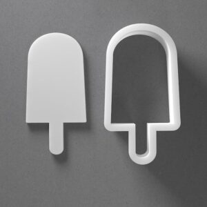 Black cookie Popsicle Cookie Cutter Ice Cream Shape Mini To Large Jewelry Earring Cutter Tool Mirrored Pair Set For Baking Fondant Biscuit Clay Crafts Party Treat Making
