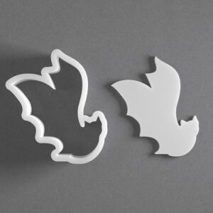 Black Flying Bat Cookie Cutter From Mini To Large Animal Shape Polymer Clay Jewelry Earring Cutter Tool Mirrored Pair Set cookie Baking Fondant Biscuit Craft Modeling Art