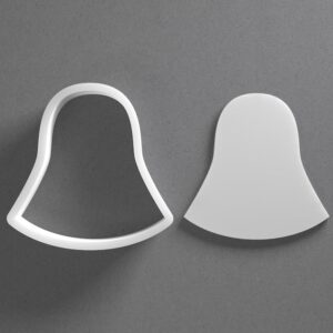 Black Stylized Bell Cookie Cutter From Mini To Large Shape Polymer Clay Jewelry Earring Cutter Tool Mirrored Pair Set cookie Baking Fondant Biscuit Craft Modeling Art