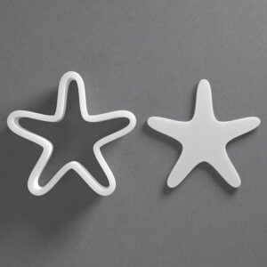 Black cookie Starfish Cookie Cutter Mini To Large Star Fish Sea Seastar Shape Polymer Clay Jewelry And Earring Cutter Tool Mirrored Pair Set For Crafting Baking DIY Projects
