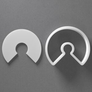 Black Round Arch Cookie Cutter Set Mini to Large Size Incomplete Donut Shape Polymer Clay Jewelry Earring Cutter Tool for Handmade Accessories Baking Fondant Craft Mirrored Pair Design