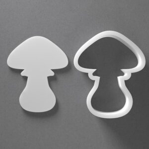 Black Toadstool Mushroom Cookie Cutter Mini To Large cookie Fungus Shape Polymer Clay Jewelry And Earring Cutter Tool Mirrored Pair Set ForCrafting Baking And DIY Projects