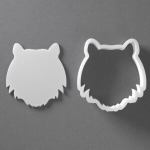 Black Tiger Head Cookie Cutter From Mini To Large Animal Face Shape Polymer Clay Jewelry Earring Cutter Tool Mirrored Pair Set cookie Baking Fondant Biscuit Craft Modeling Art