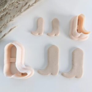 Cowboy Boot Clay Earring Cutter for Western Theme Jewelry Crafting Boot Shape Polymer Clay Cutter for Earrings DIY Accessories Country Style Clay Jewelry Tool for Rodeo and Farmhouse