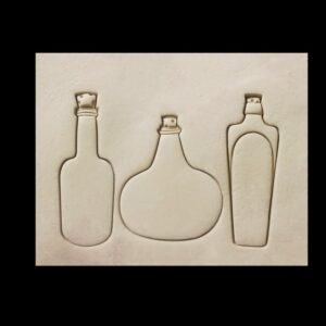 Black Pirate Rum Bottles Shape Cookie Cutter Cookie Nautical Theme Cookie Mold for Pirate Party Baking Treasure Hunt Treats Halloween Decorations and Sea Adventure Birthday Events