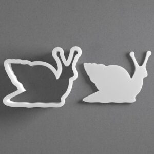 Black Snail Cookie Cutter Animal Shape for Baking Fondant Biscuit Clay Jewelry Earrings Craft Tool Mirrored Pair Set Reusable Kitchen Party Decor Gift