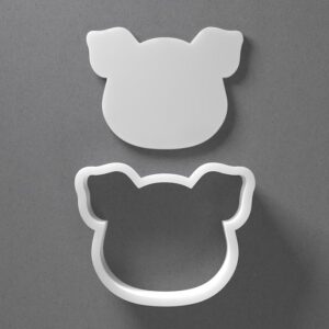 Black Pig Head Cookie Cutter Farm Animal Shape for Baking Fondant Biscuit Clay Jewelry Earrings Craft Tool Mirrored Pair Set Reusable Kitchen Party Decor Gift