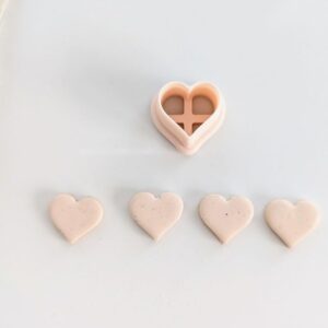 Standard Heart Clay Earring Cutter for Polymer Clay Jewelry Making Valentine Heart Shape Clay Jewelry Cutter for Earrings Dangle Studs DIY Craft Accessories and Handmade Gift Projects
