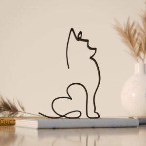 Yorkshire Terrier Dog Statue Line Art Sculpture Custom Unique Gift for Dog Owners Minimalist Home Decoration Perfect for Displaying Love for Yorkies in Contemporary Homes