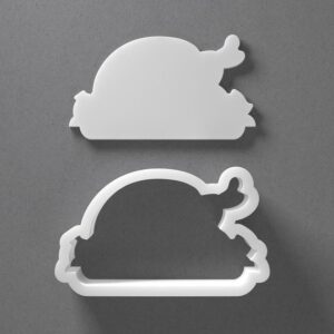 Black Cooked Turkey Cookie Cutter Mini To Large cookie Thanksgiving Meal Food Shape Polymer Clay Jewelry And Earring Cutter Tool Mirrored Pair Set For Holiday Crafting Baking And DIY P